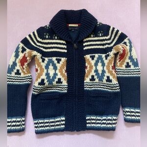 Kids Tommy Hilfiger Southwest-style full zip cardigan sweater